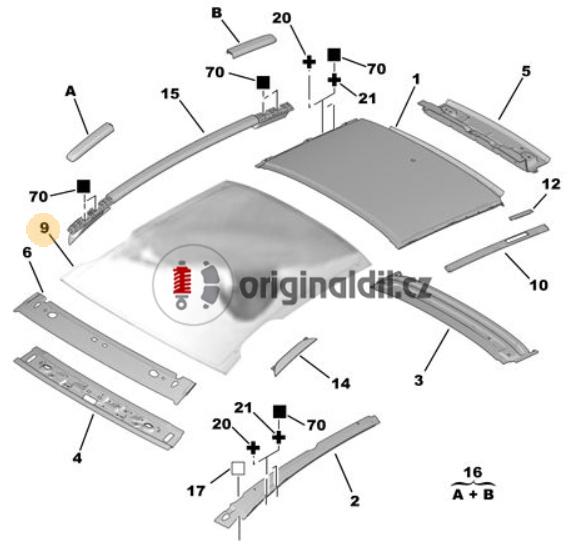 PEUGEOT 207 1 generation (2006-2009) original OE 8301Z9